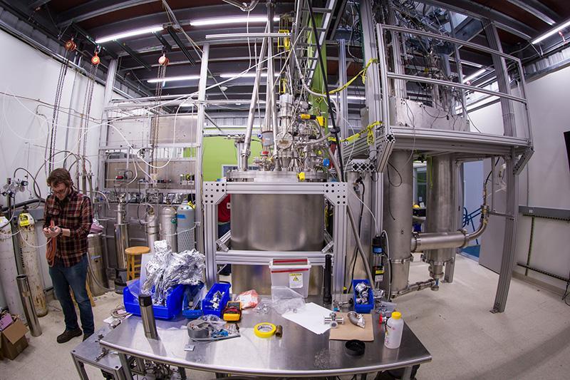 LZ group in the lab at SLAC doing system tests