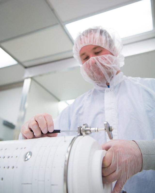 LZ researcher putting on top of prototype