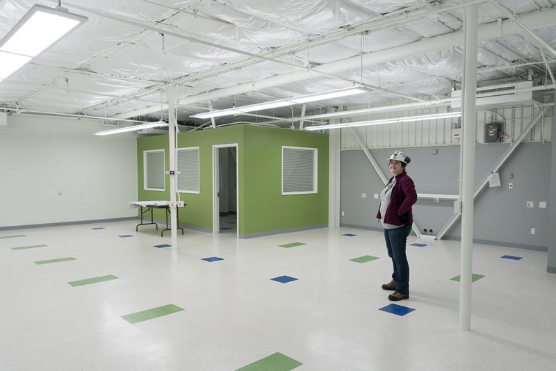 On setup day, a LZ member is inspecting the room