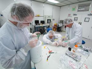 LZ prototype detector being assembled by the group