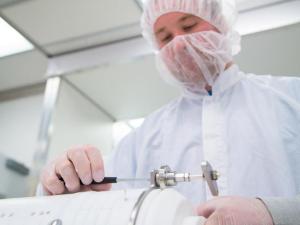 LZ researcher putting on top of prototype